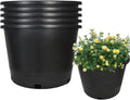 findmall 10 Gallon Nursery Plastic Pots 5 Pack - Reusable Drainage