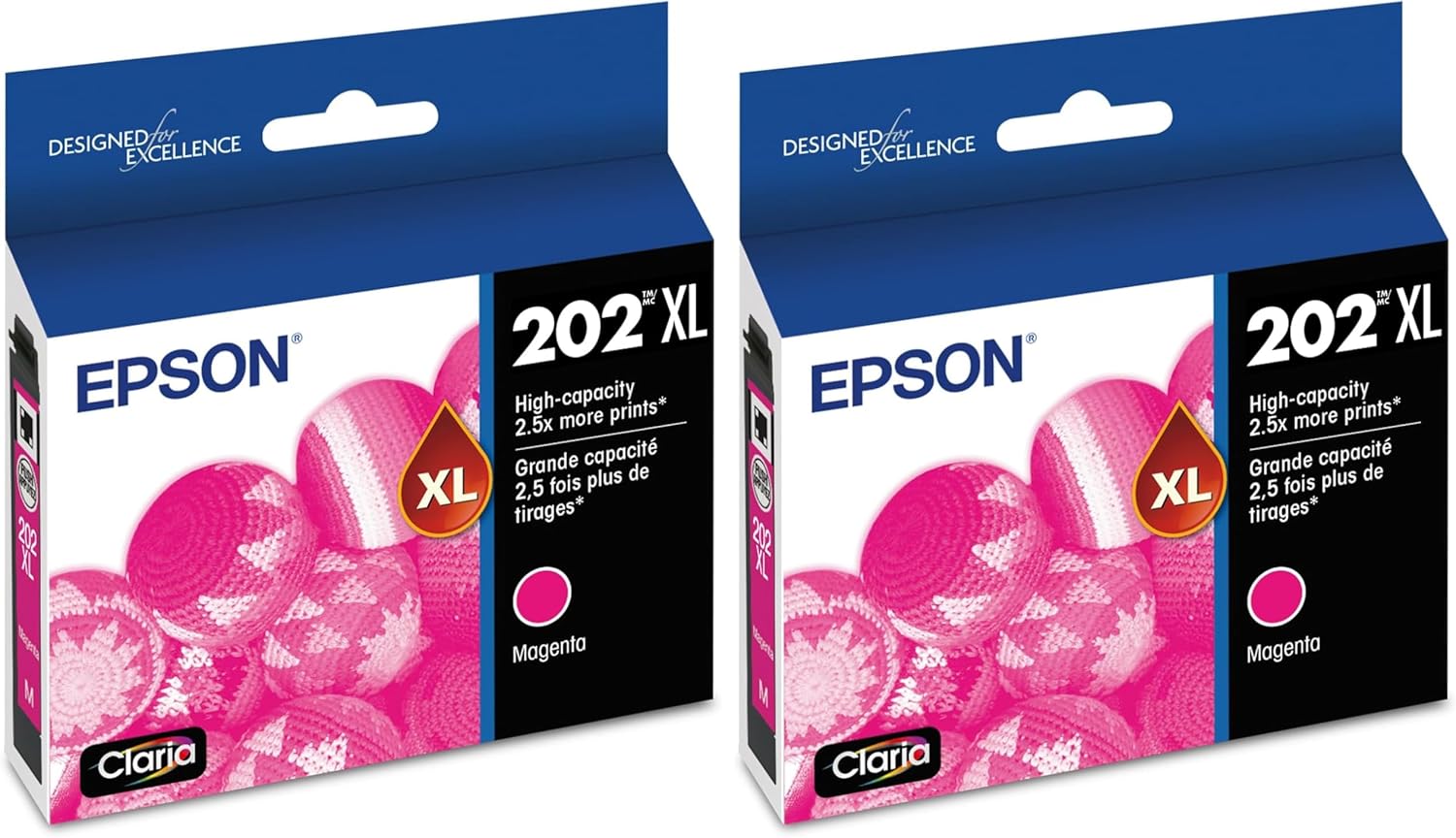 Epson T202 Claria High Capacity Magenta Ink Cartridge Pack of 2