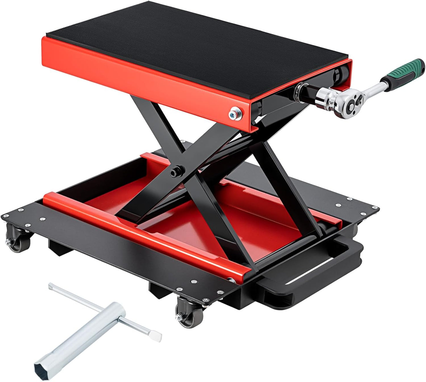 CXRCY Motorcycle Jack with Dolly for 1200 lbs Lifting Capacity