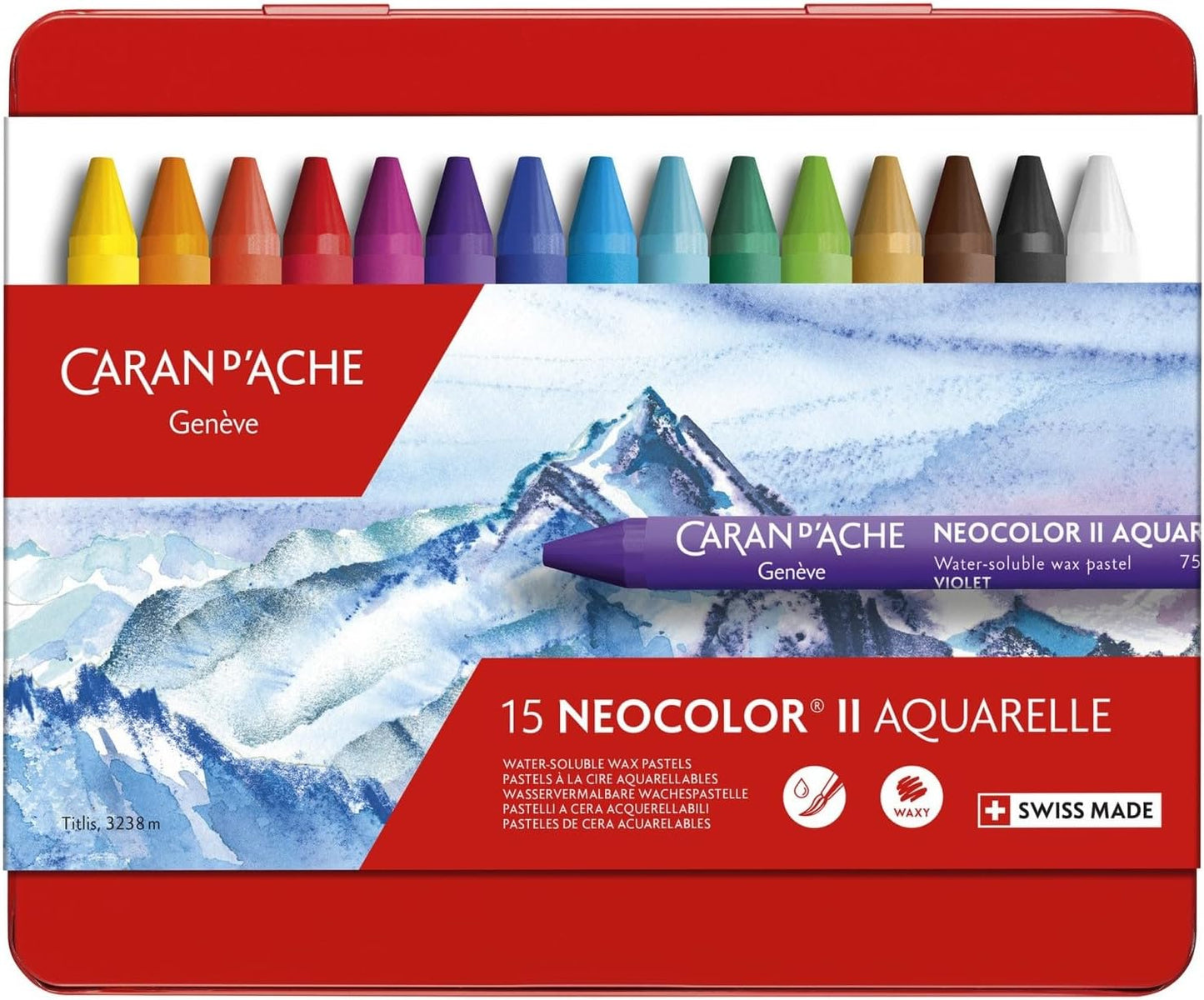 Caran d'Ache Classic Neocolor II Aquarelle 15 Colors Review