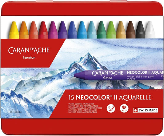 Caran d'Ache Classic Neocolor II Aquarelle 15 Colors Review
