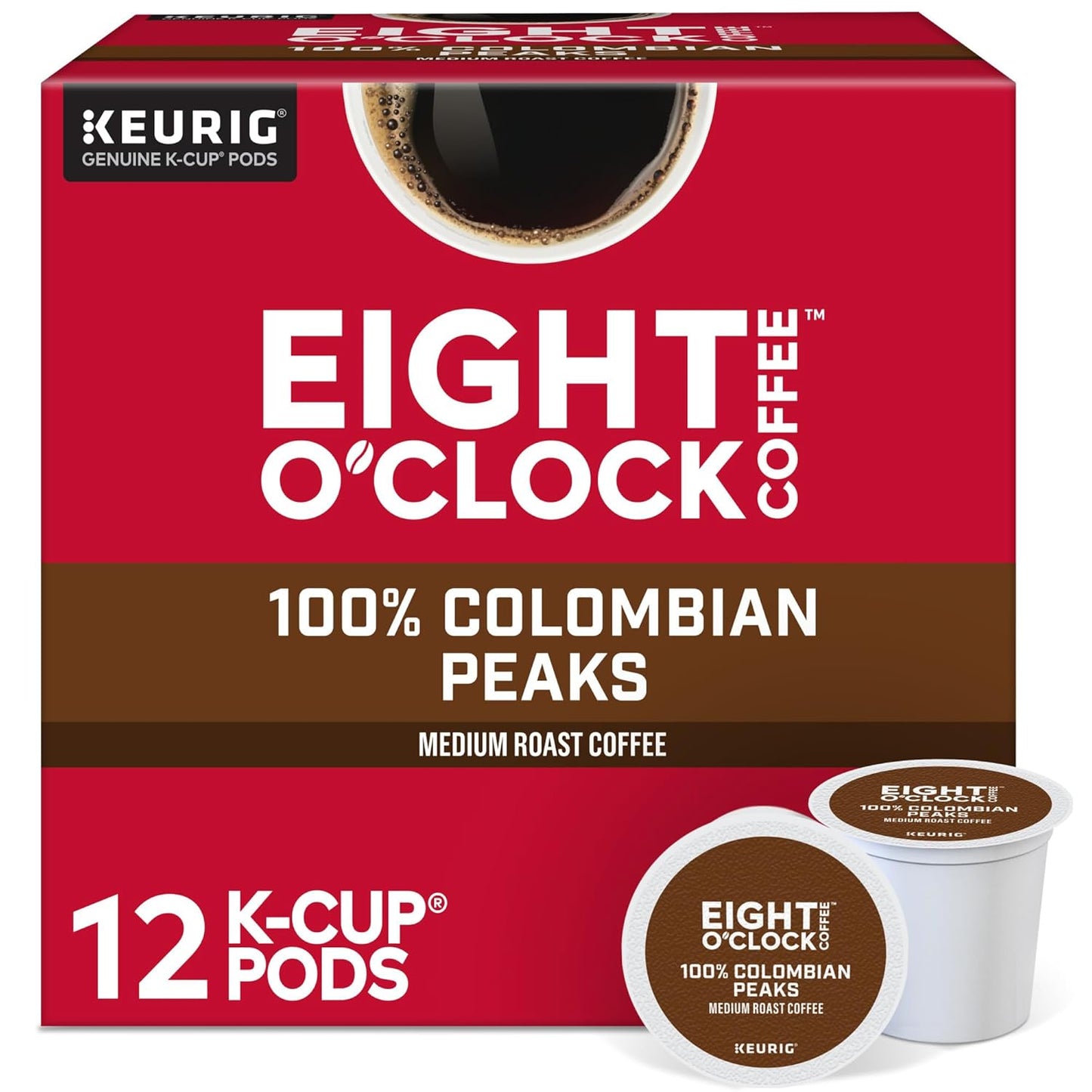Eight O'Clock Coffee Colombian Peaks Medium Roast K-Cup Pods