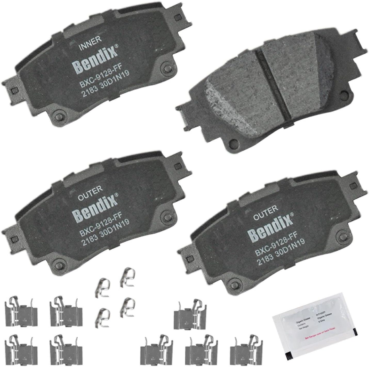 Bendix Priority1 CFC2183 Ceramic Rear Brake Pads for Lexus Models