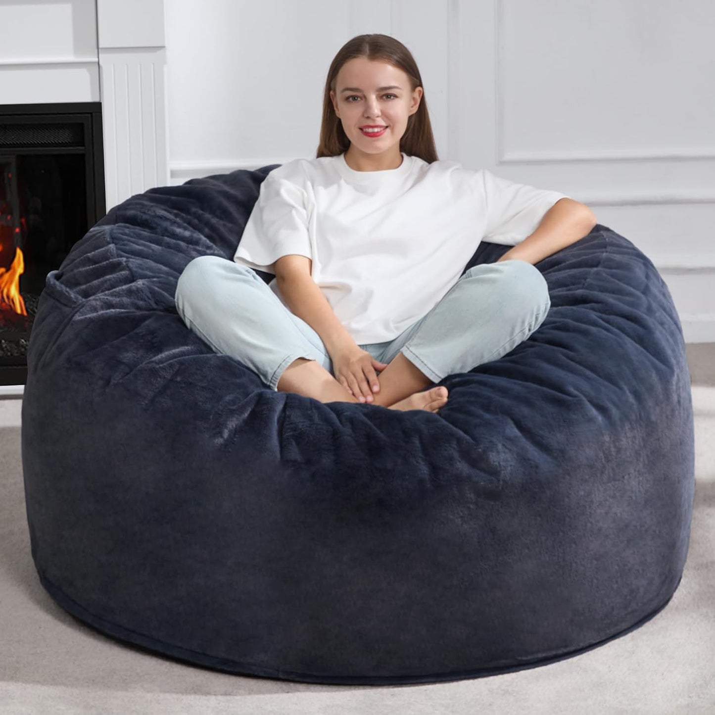 Hobestluk Plush Bean Bag Chair - Cozy Comfort for Adults