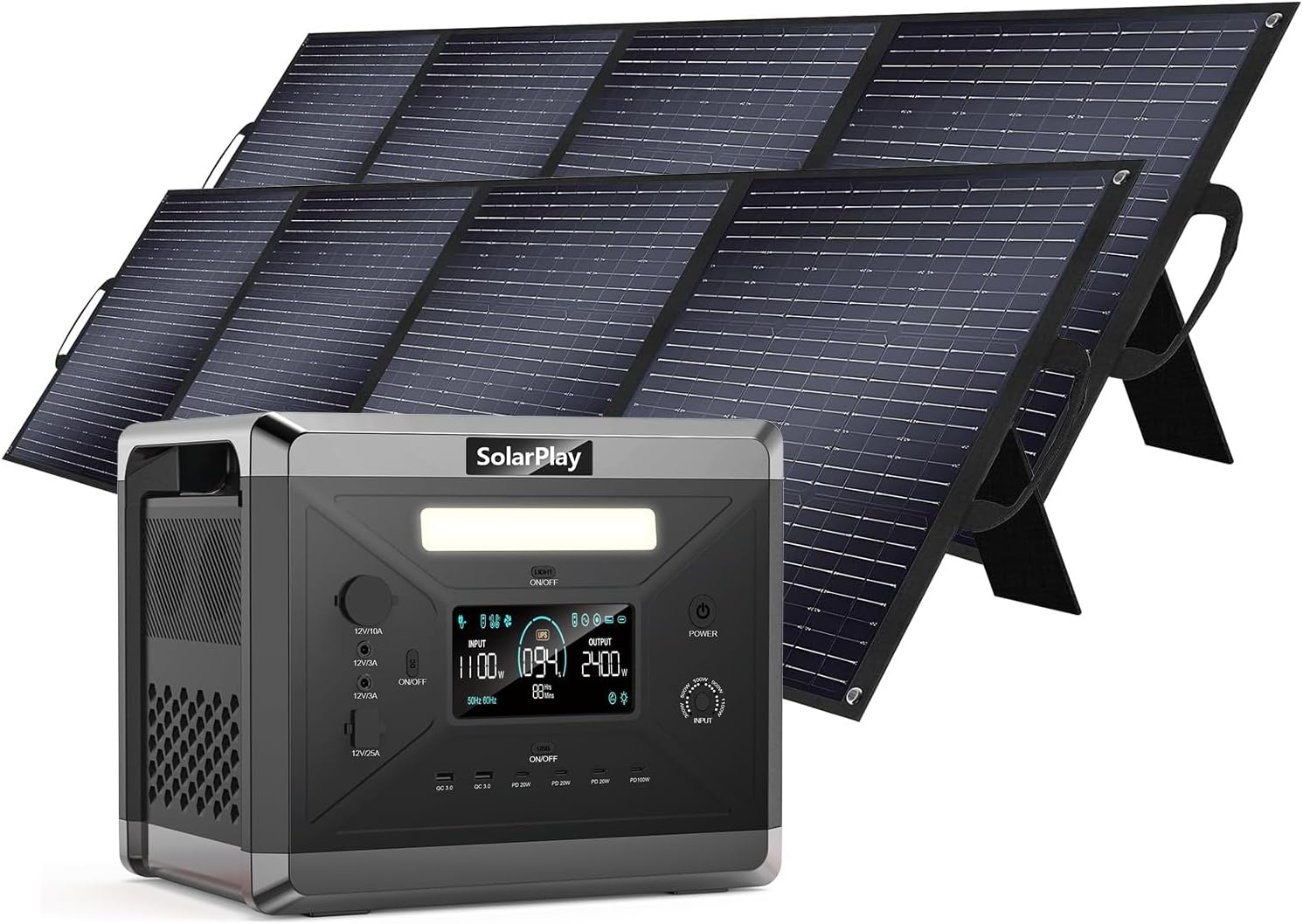 Superplay: 2400W Solar Power Station + Panels