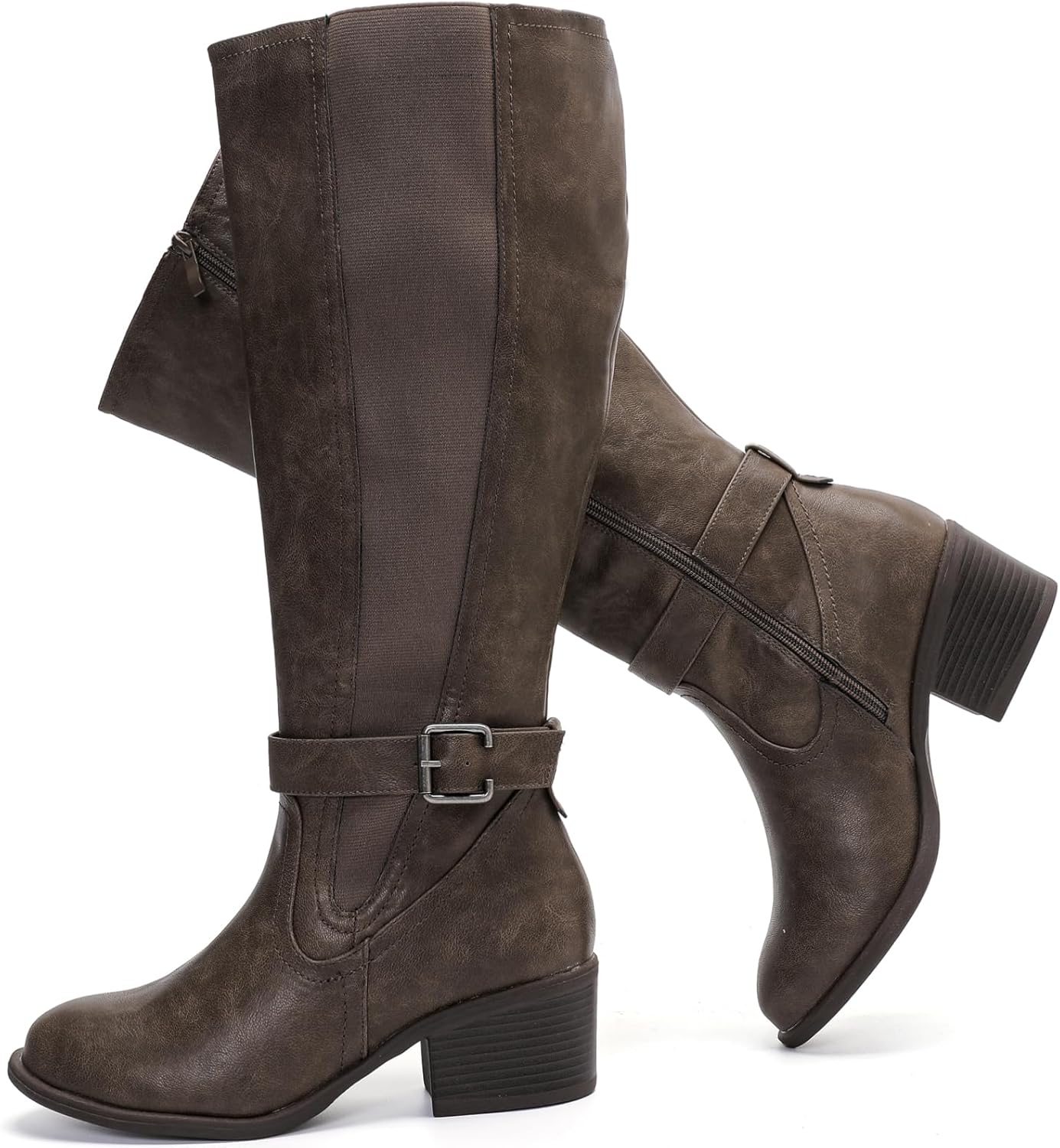 Luoika Women's Extra Wide Calf Knee High Boots for Comfort
