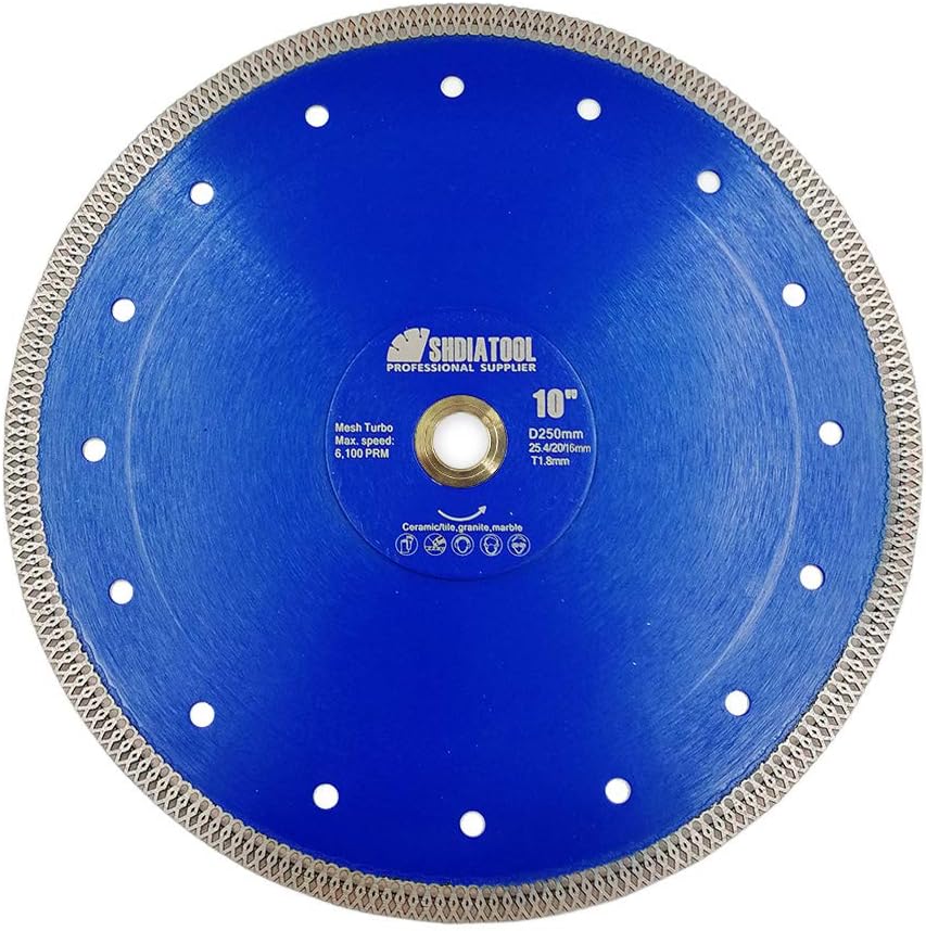 SHDIATOOL 10 Inch Diamond Saw Blade for Porcelain Tile Cutting