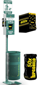 UPGORILO Dog Waste Station with Foot Pedal and 400 Bags