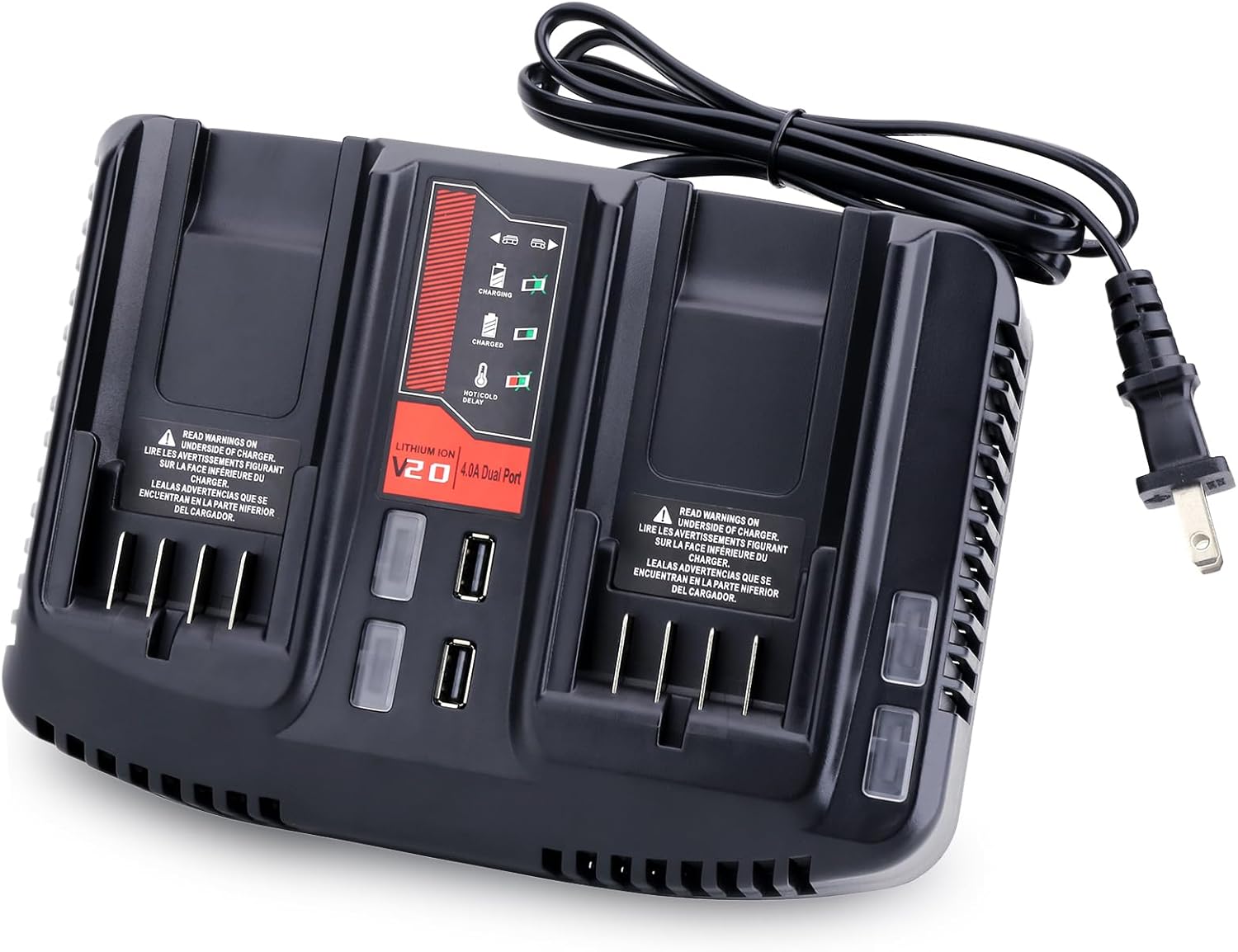 Lasica CMCB124 Dual Port Charger for Craftsman V20 Batteries