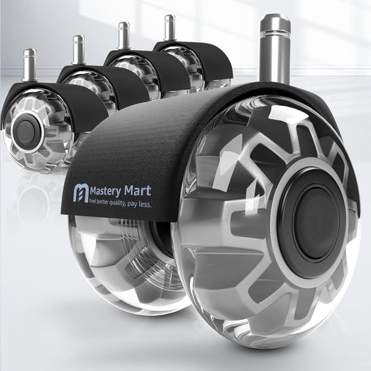 Silent Rollerblade Wheels for Office Chairs by Mastery Mart