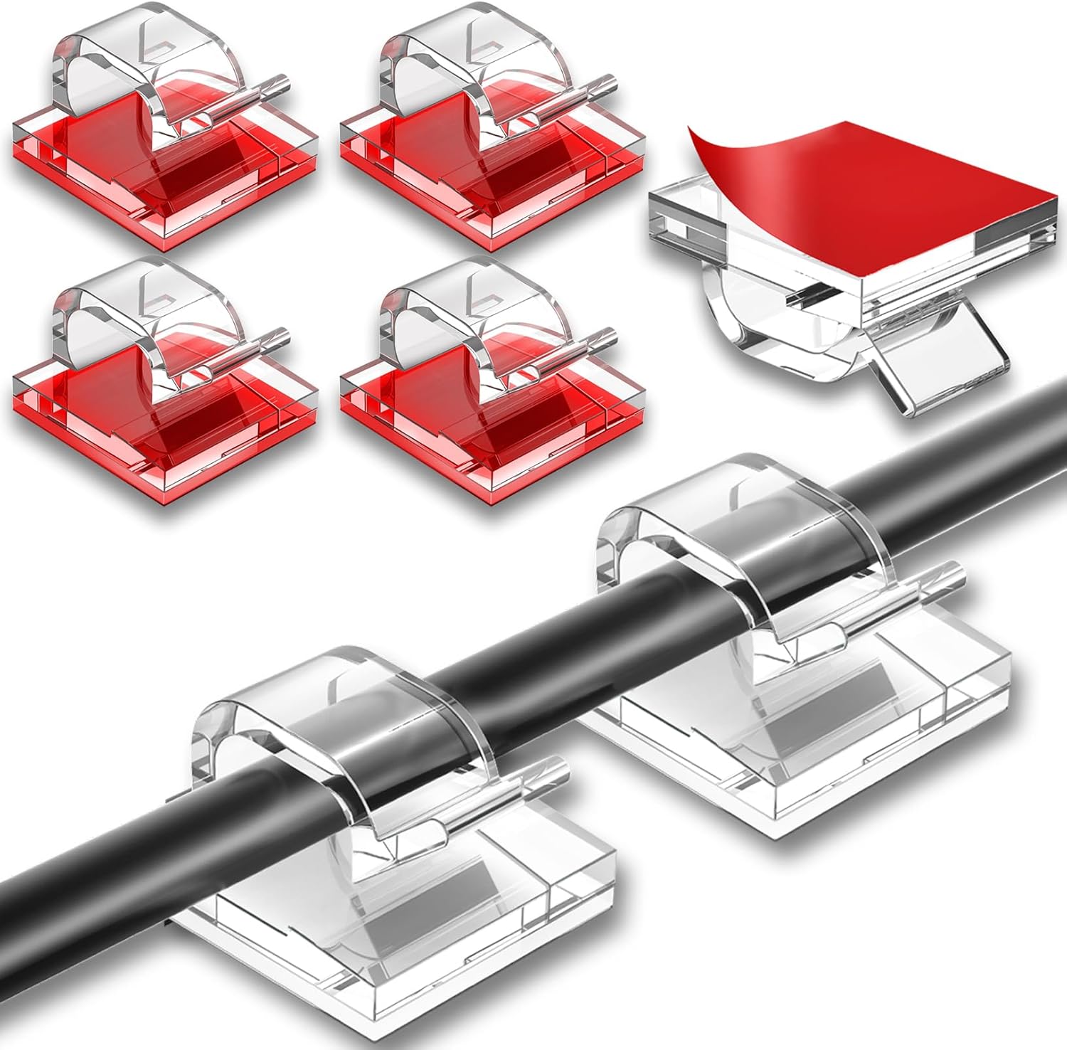 200 Transparent Cable Clips: Organize Wires Easily!
