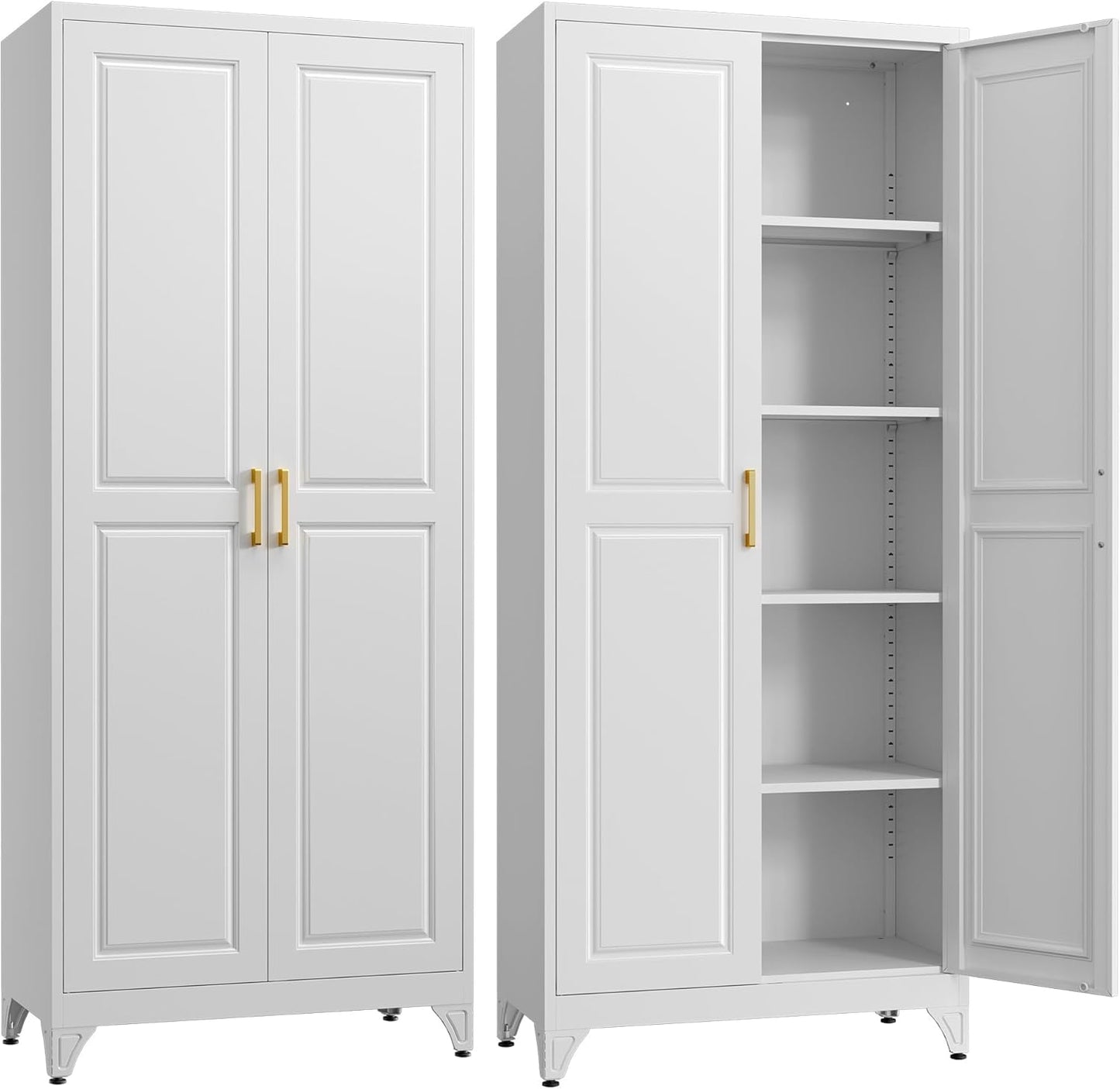 Kitchen Pantry Cabinet with Adjustable Shelves for Storage Needs