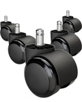 Office Chair Wheels Brozigo Replacement 5-Pack - Smooth, Quiet Roll