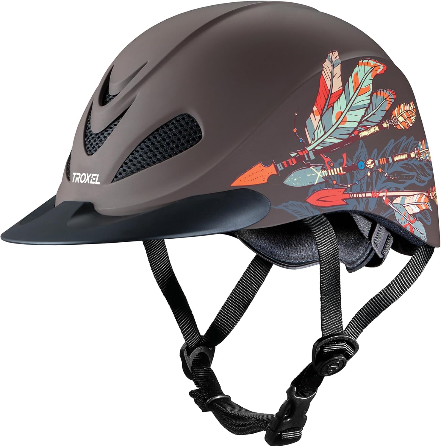Troxel Rebel Turquoise Rose Helmet for Equestrian Riders