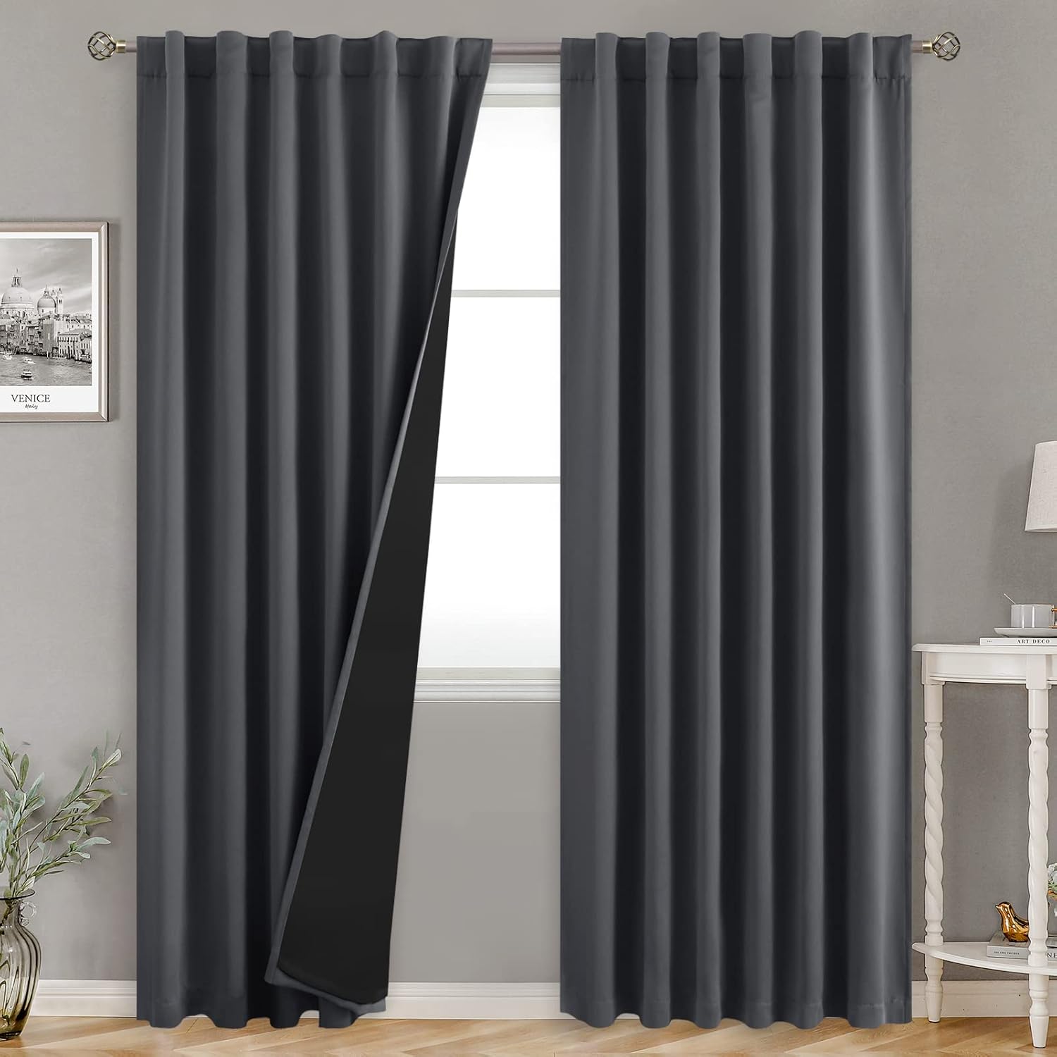 BGment 100% Room Darkening Thermal Insulated Blackout Curtains