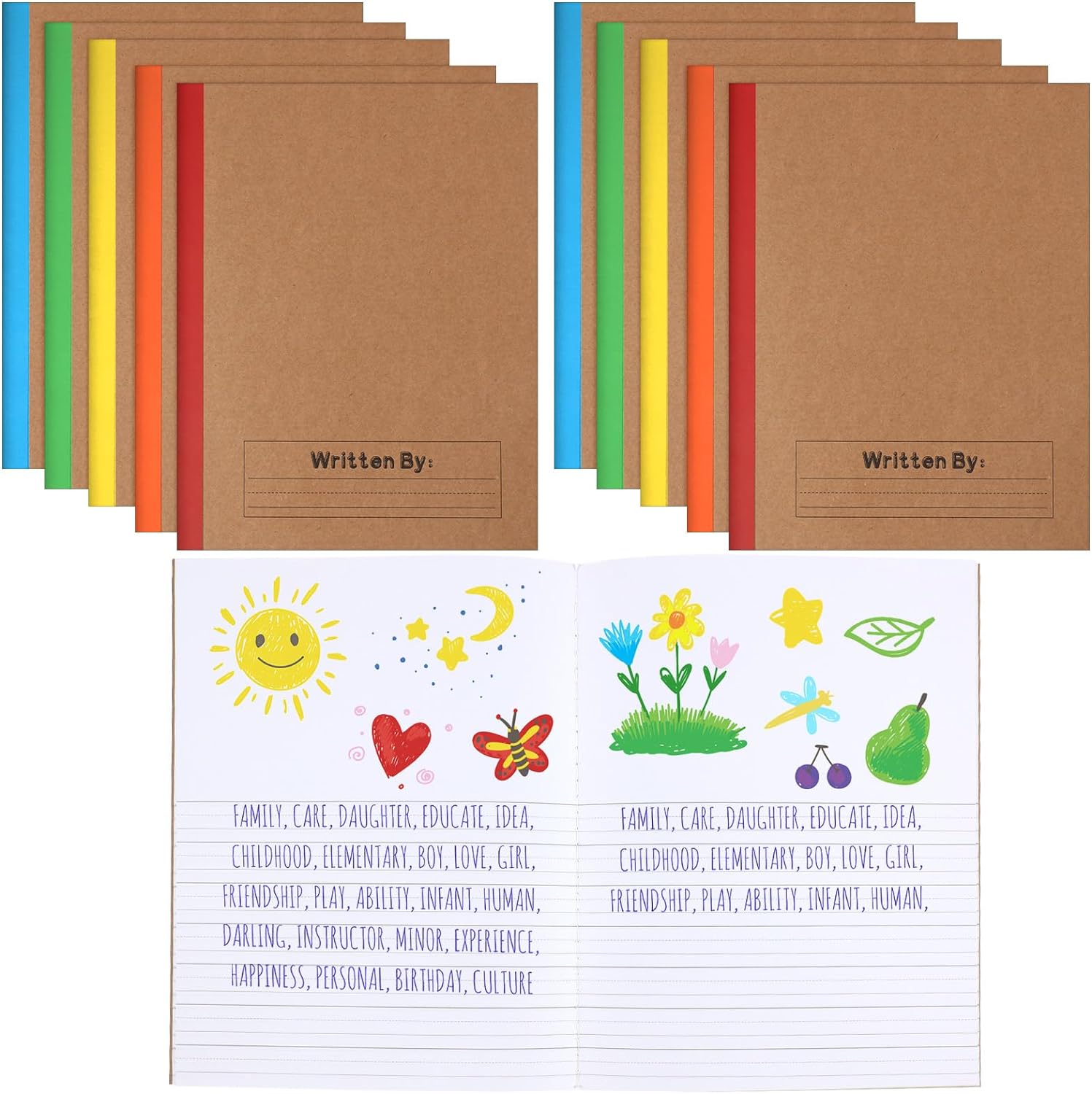 Colorful 60-Page Writing Journal for Young Students