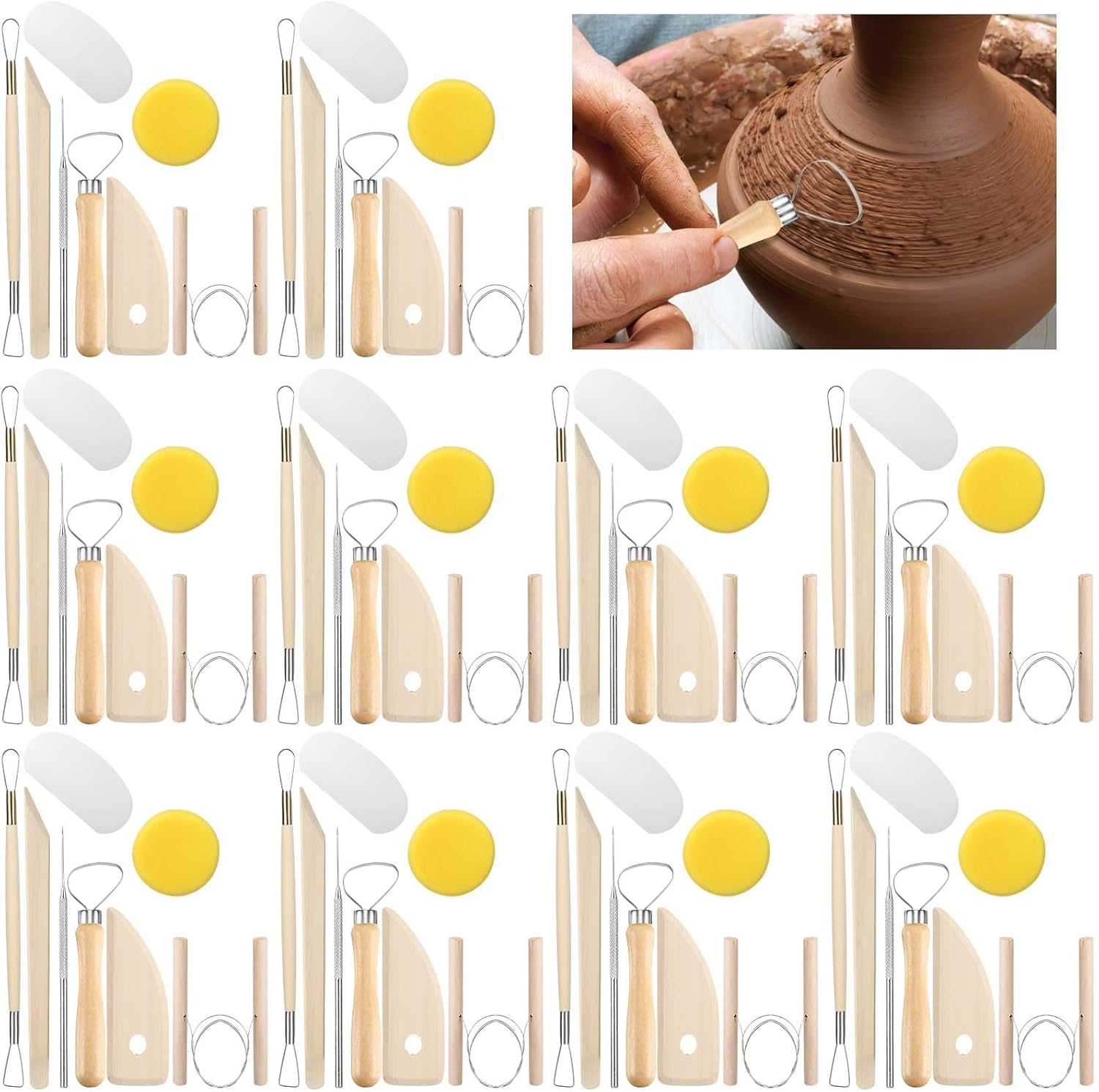 160 Pcs Pottery Tool Kit for Sculpting and Carving Projects