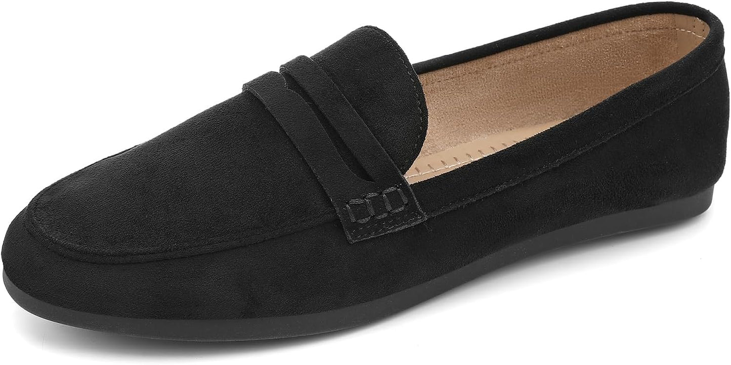 UBFEN Womens Penny Loafers Comfortable Lightweight Slip On Shoes