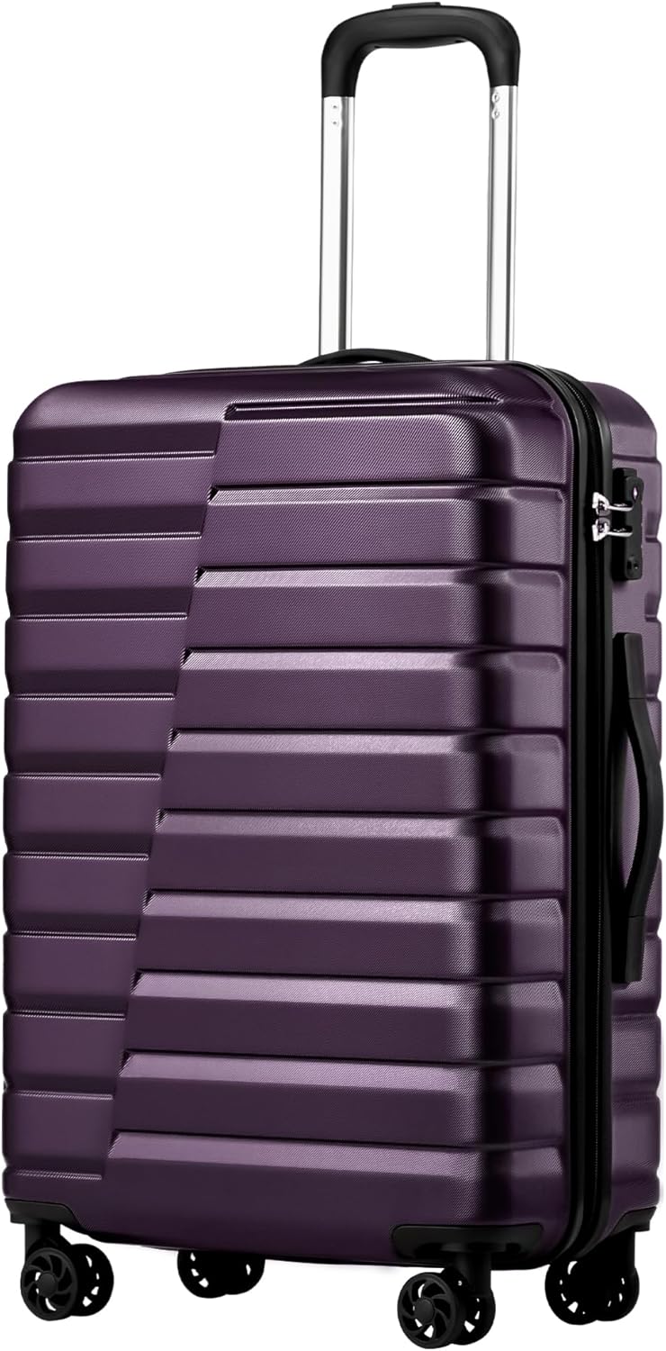 Coolife Luggage Suitcase Carry on Hardside PC+ABS Spinner