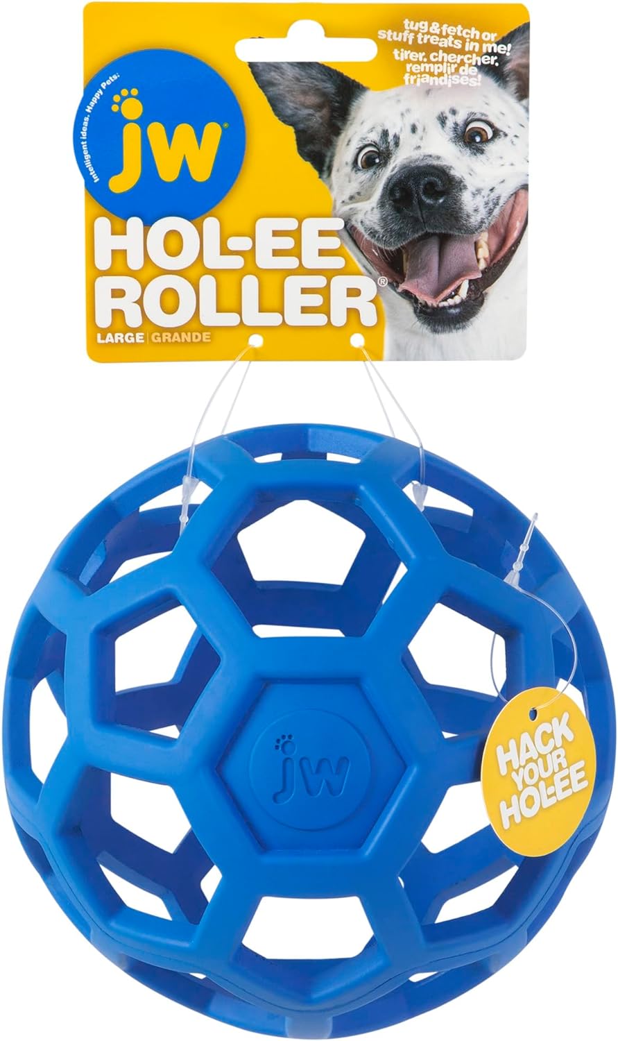 Hol-ee Roller Large Dog Toy Ball | Natural Rubber for Endless Fun