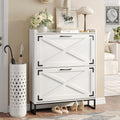 Maupvit Shoe Storage Cabinet with 2 Flip Drawers for Entryway