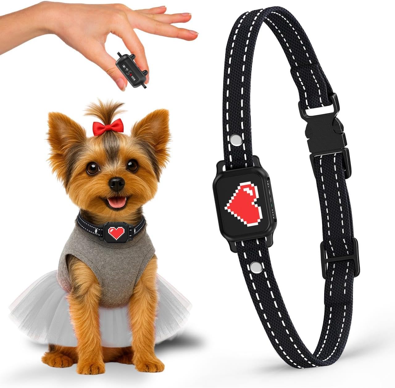 Humane Bark Collar for Small Dogs with Magnetic Charging