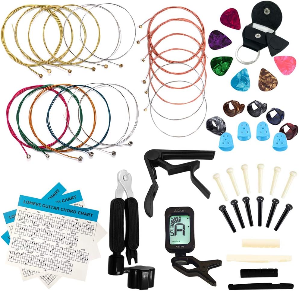 Ultimate Guitar Accessories Set by LOMEVE (58PCS)