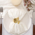 50 Pack Ivory White Cheesecloth Napkins 21in - Reusable Fall Table Set
