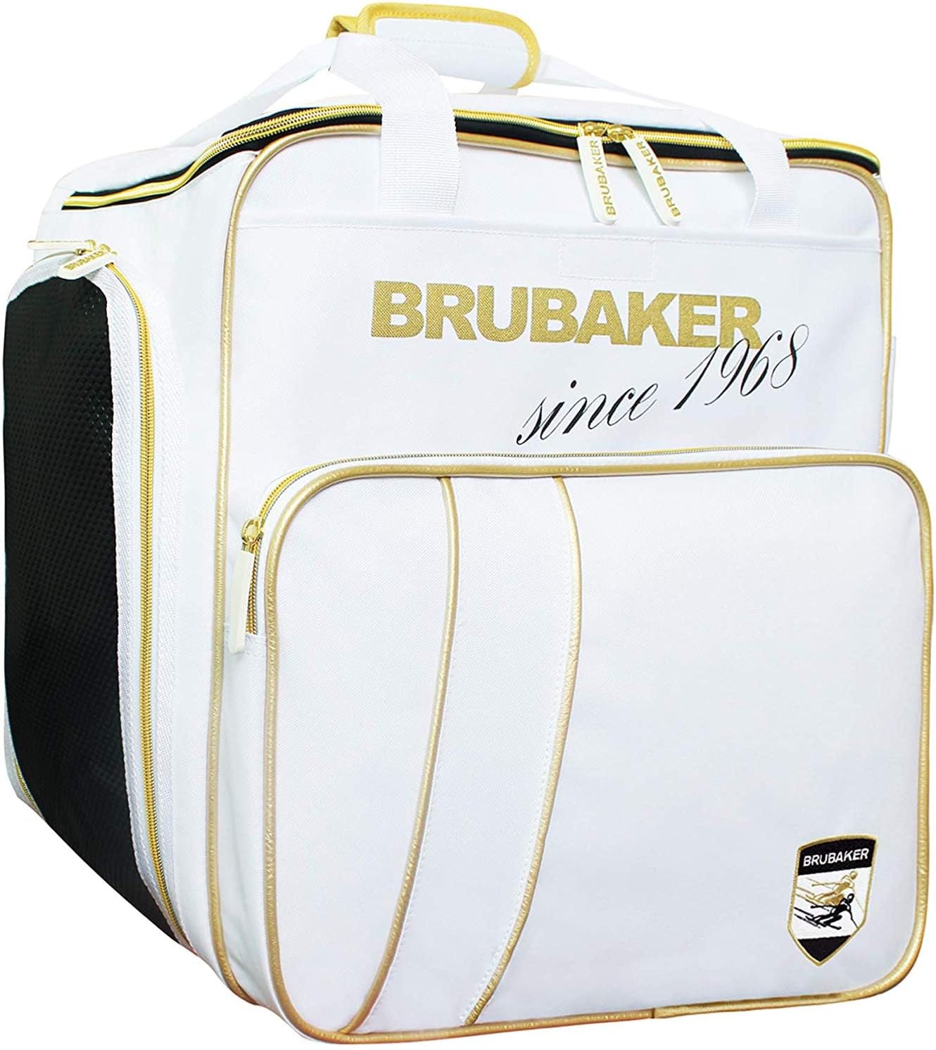BRUBAKER Ski Boot Bag - White/Golden - Organize Gear
