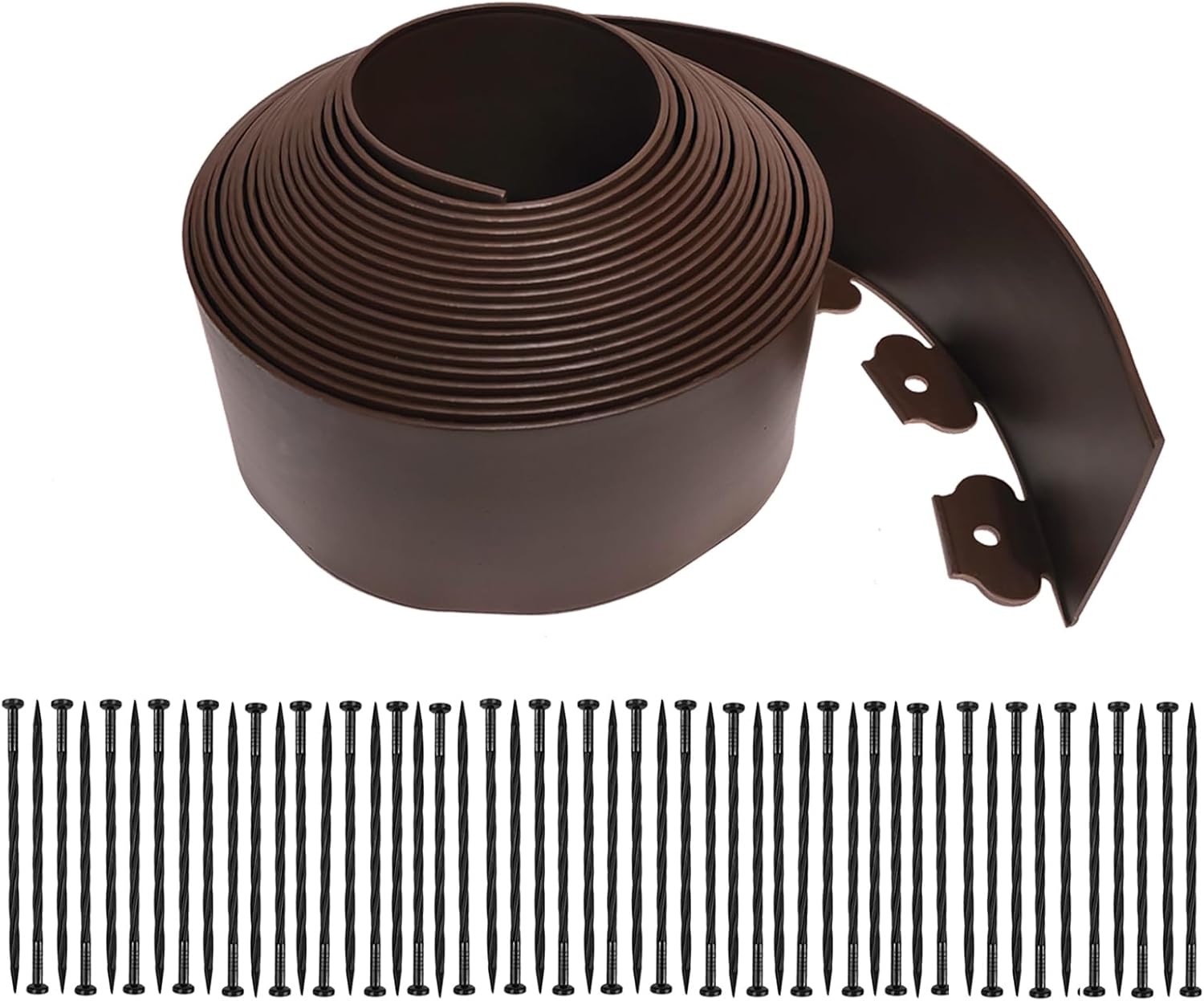 40FT Plastic Garden Edging Kit for Lawn and Flower Borders