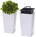 GarveeLife 22.5 in Tall Planters Set of 2 - Self Watering Outdoor