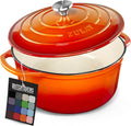 Zulay Kitchen 7.7 Quart Enameled Cast Iron Dutch Oven Pot