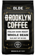 BROOKLYN COFFEE Whole Bean Italian Dark Roast (5lb) - Extra Strong