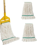 Commercial Industrial Heavy Duty Mop with 60in Handle - Durable Wet