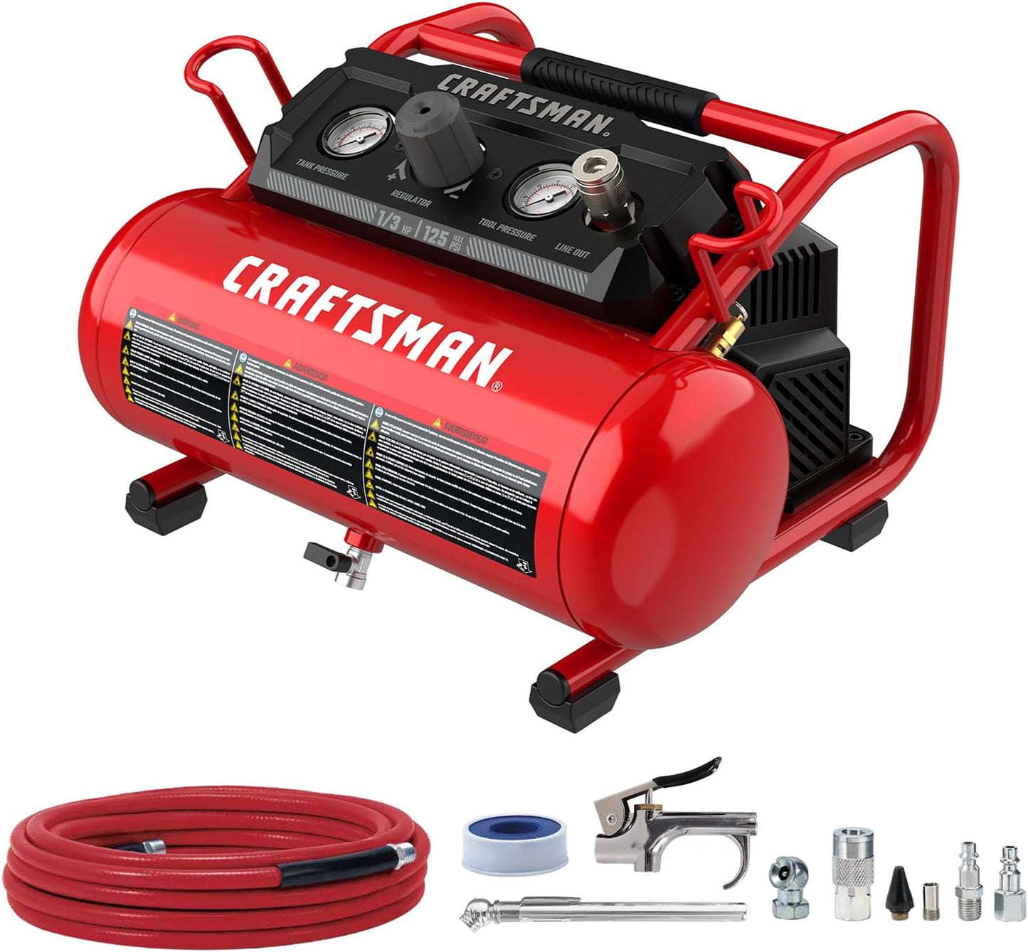 CRAFTSMAN 2 Gallon Portable Air Compressor - Lightweight Power!