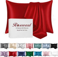 Red Silk Pillowcase 22 Momme Mulberry Silk for Hair and Skin - Cooling