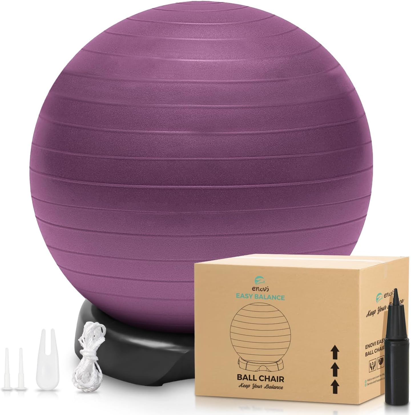 Stability & Comfort: ENOVI Yoga Ball Set