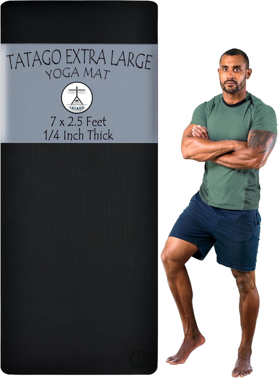 Tatago XL Yoga Mat: Premium 7ft Thick & Wide - Perfect for Men & Women!