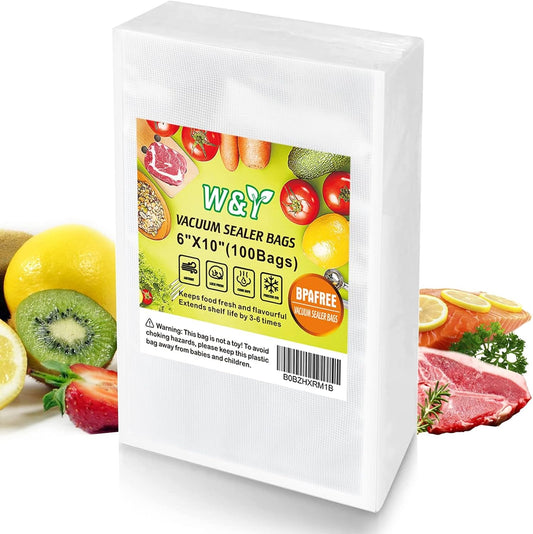 100 Count BPA-Free Vacuum Bags for Sous Vide