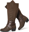 Luoika Women's Extra Wide Calf Slouchy Knee High Boots - Comfortable