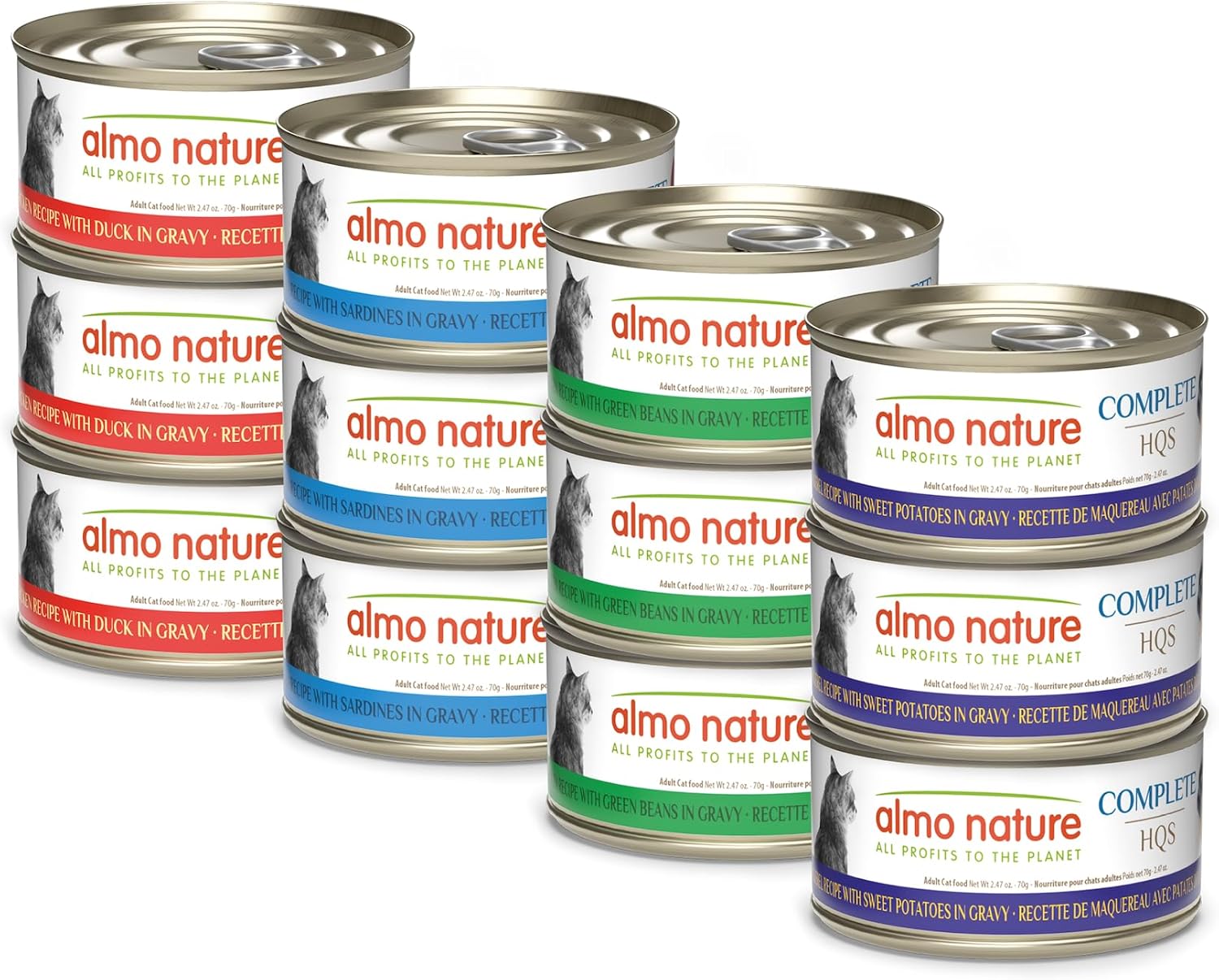 HQS Complete Wet Cat Food Variety Pack - Grain Free Delights
