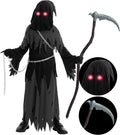 Glowing Eyes Grim Reaper Costume for Kids - Spooky Light-Up Fun