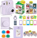Fujifilm Instax Mini 12 Camera Bundle - Purple - Film, Carry Case & Accessories