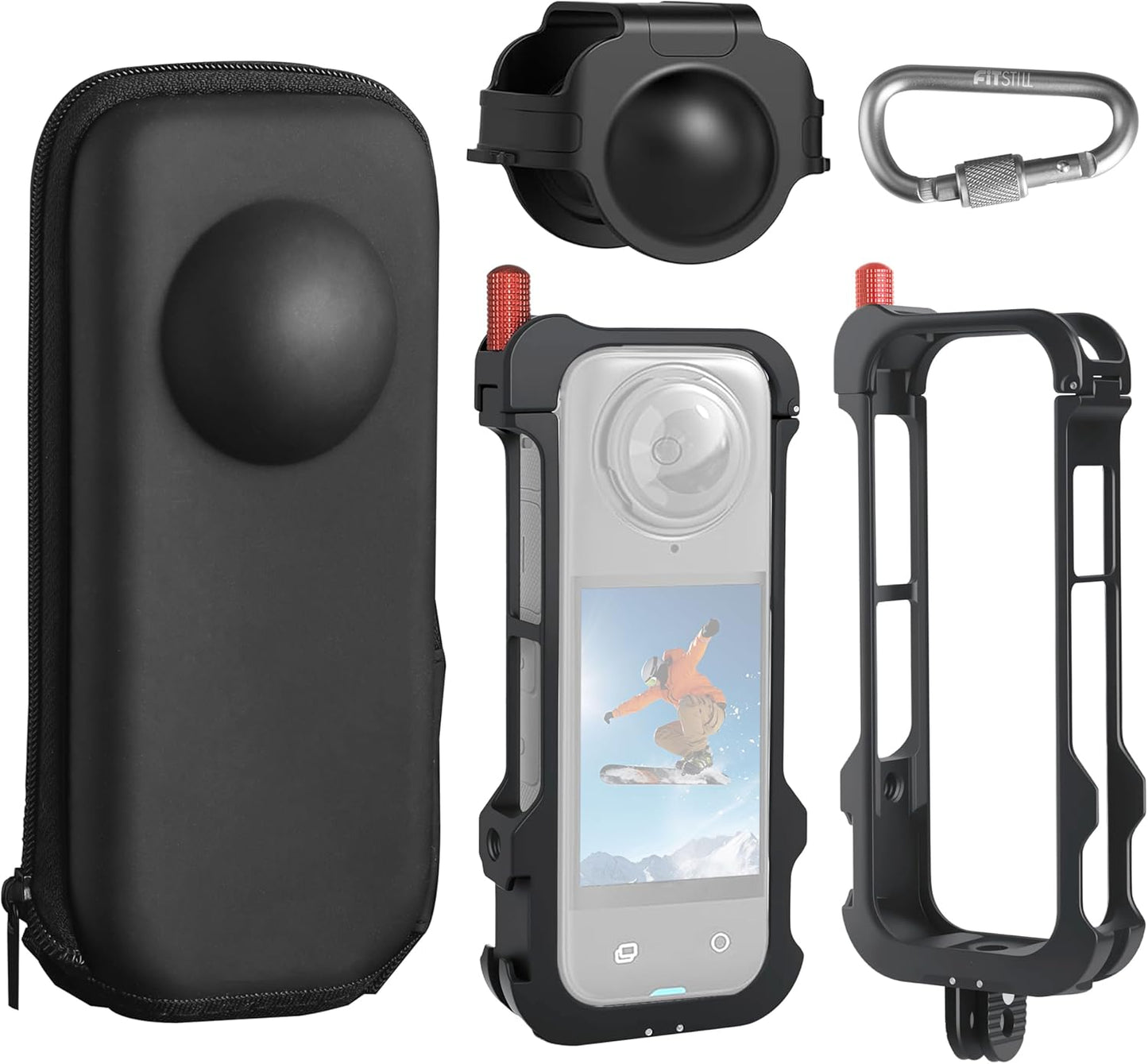 FitStill Aluminum Frame Cage for Insta 360 X4 - Ultimate Protection