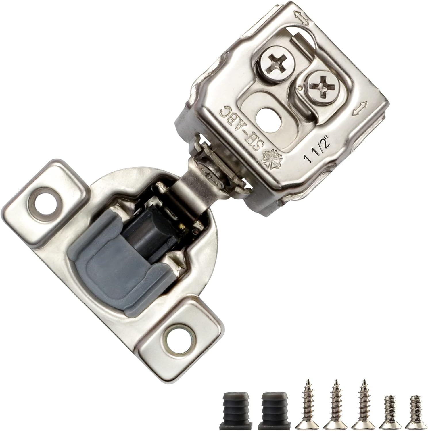50 Pack 1 1/2 in Overlay Soft Close Hinges for Cabinets