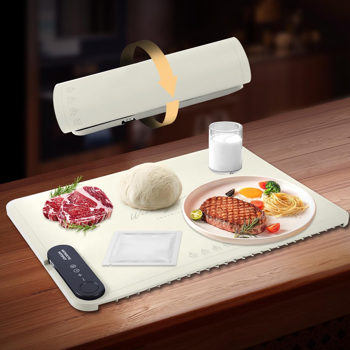 Revolutionary Rollable Full Surface Heating Warming Mat for Food