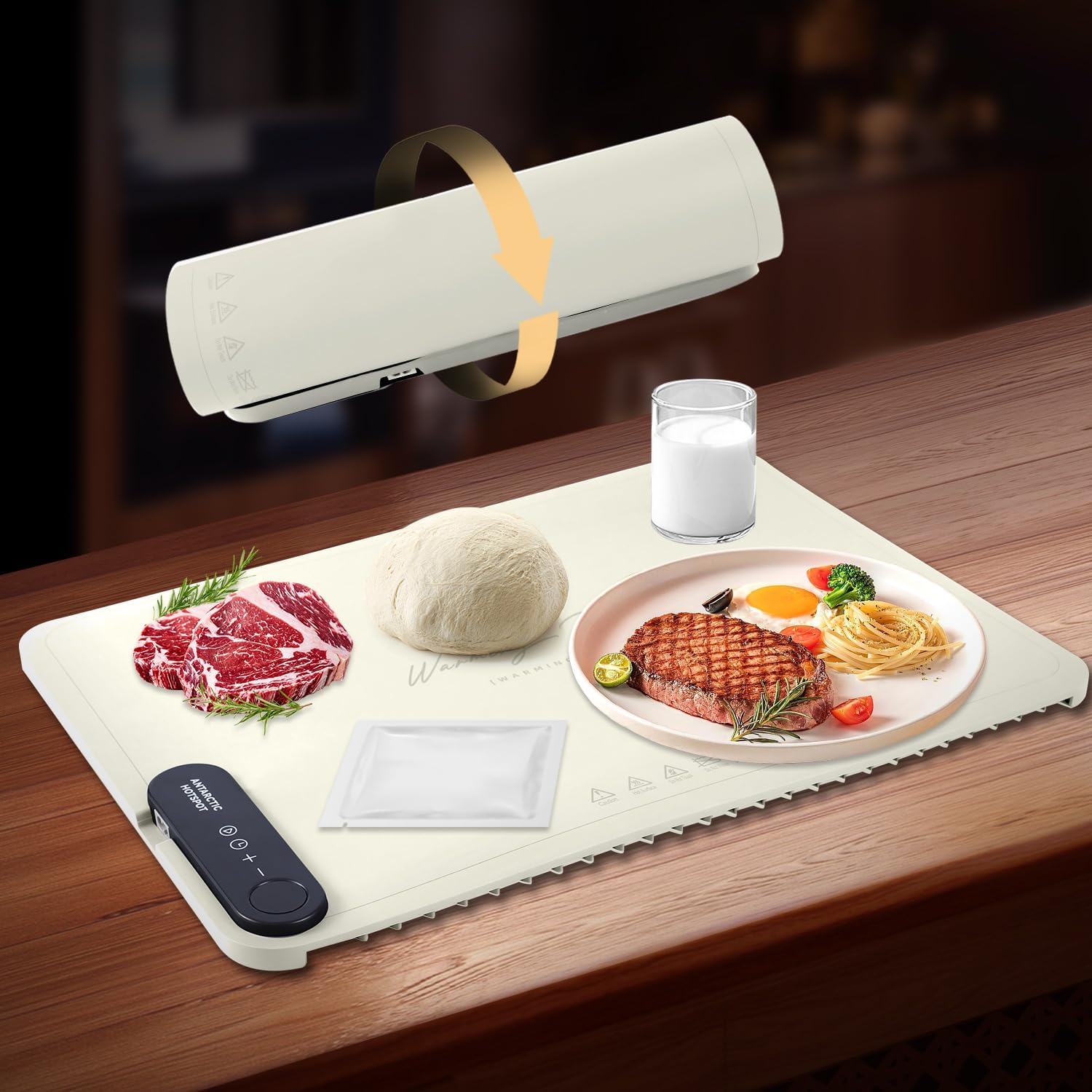 Revolutionary Rollable Full Surface Heating Warming Mat for Food