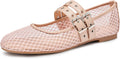 Trary Mary Jane Square Toe Flats for Women - Comfortable Dressy Ballet