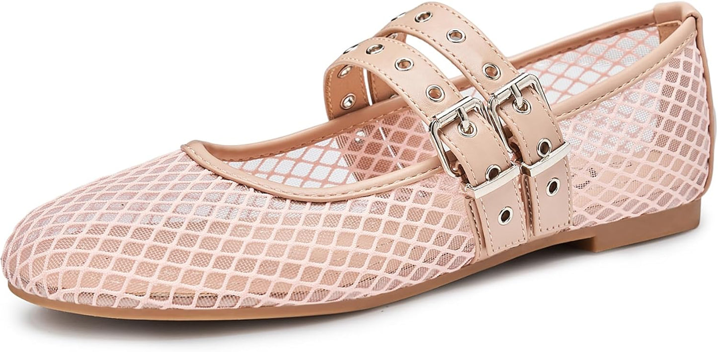 Trary Mary Jane Shoes Women Stylish Comfortable Ballet Flats