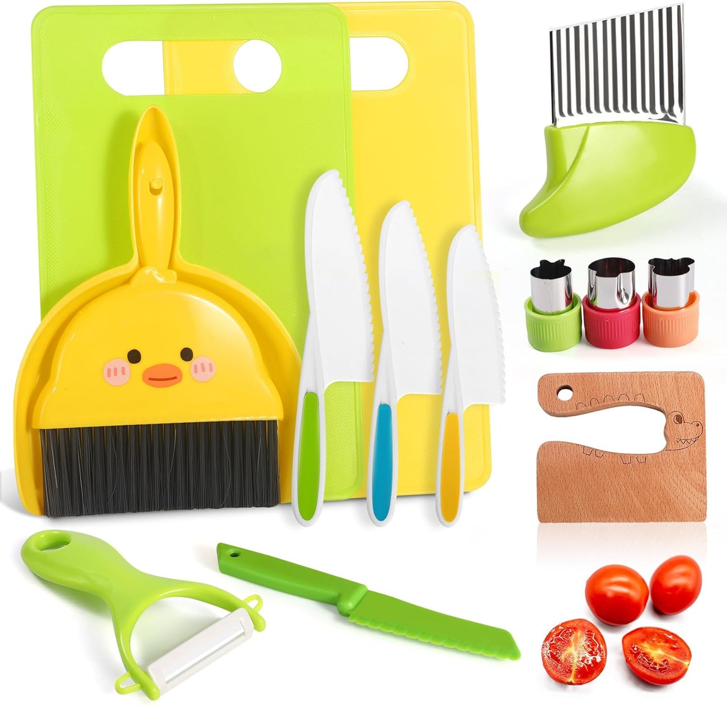 Montessori Kids Knife Set - Safe Cooking Fun for Kids | Learning Toy with Crinkle Cutter